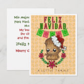 Carte Feliz Navidad - Little Tamale (Devant / Derrière)