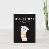 Carte Feliz Navidad llama amusant Noël espagnol (Devant)