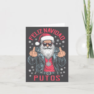 Carte Feliz Navidad Putos Drôle Rude Espagnol Santa Mili