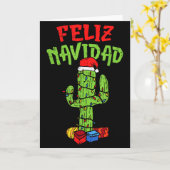 Carte Feliz Navidad Shirt Mexican Christmas Cactus Xmas (Fleur jaune)