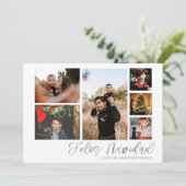 Carte Feliz Navidad Silver 6 Photo (Debout devant)