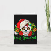 Carte Feliz Navidad Sugar Skull Mexican Christmas (Devant)