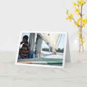 Carte Felucca sur le Nil (Fleur jaune)