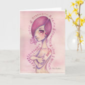 Carte Female Breast cancer Survivor (Fleur jaune)