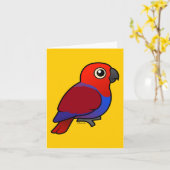 Carte Femelle de perroquet d'Eclectus (Fleur jaune)