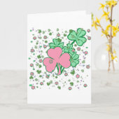 Carte Féminin pour le Jour de la Saint Patrick (Fleur jaune)