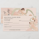 Carte Feminine Vintage Nouveau Mayflies Certificat cadea (Devant / Derrière)