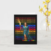 Carte Feminomenon Funny Kamala Harris (Fleur jaune)