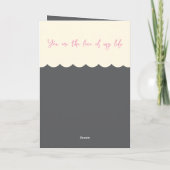 Carte Femme 25e anniversaire oiseaux gris rose (Dos)