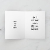 Carte FEMME 50ème anniversaire AMUSANT (Intérieur)