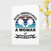 Carte Femme à Ping Pong Funny ping-pong Gift Moms (Fleur jaune)