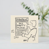 Carte Femme à un distributeur automatique de billets - " (Debout devant)