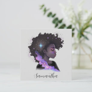 Carte Femme Afro-étincelante