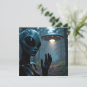 Carte Femme Alien extraterrestre et ovnis (Debout devant)