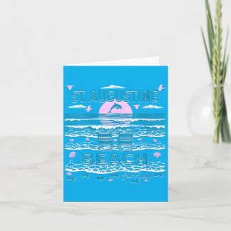 Carte Femme Amoureux des Dauphins Famille St Augustine B