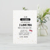 Carte Femme amusante au mari Message d'Humour à l'annive (Debout devant)