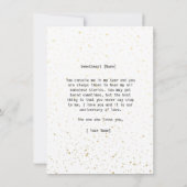 Carte Femme amusante au mari Message d'Humour à l'annive (Dos)