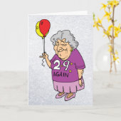 Carte femme anniversaire 29 encore (Fleur jaune)