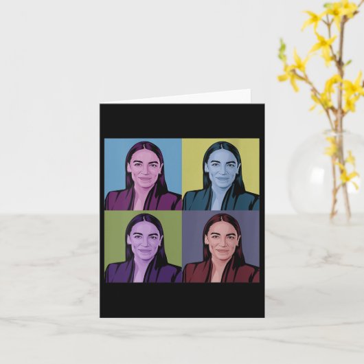 Carte Femme Aoc Alexandria Ocasio-cortez First Femme P (Fleur jaune)