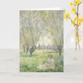 Carte Femme assise sous les saules | CLAUDE MONET (Fleur jaune)