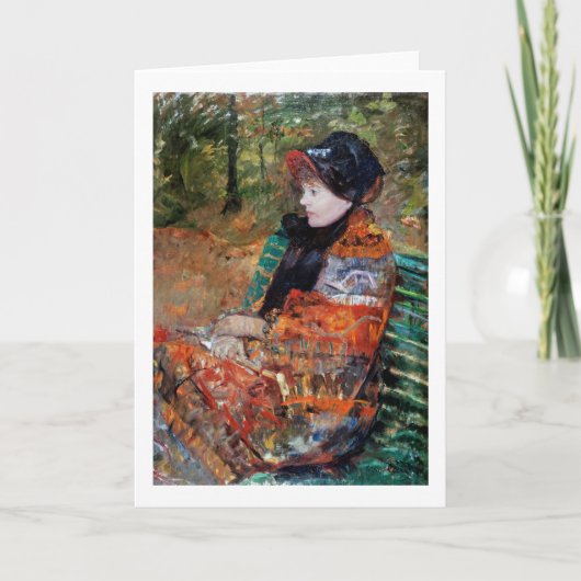 Carte Femme assise sur le banc, Mary Cassatt (Devant)