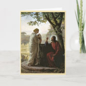 Carte Femme au puits, religieuse (Devant)