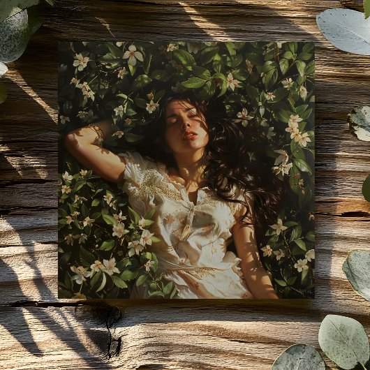 CARTE FEMME AUX FLEURS