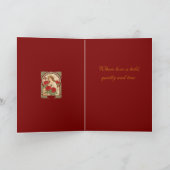 Carte Femme aux Roses Illustration Romantique (Intérieur)