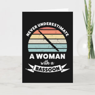 Carte Femme avec Bassoon Drôle Drôle cadeau maman