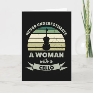 Carte Femme avec Cello Funny Cadeaux Maman