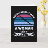 Carte Femme avec Clarinet Funny Maman Cadeau (Fleur jaune)