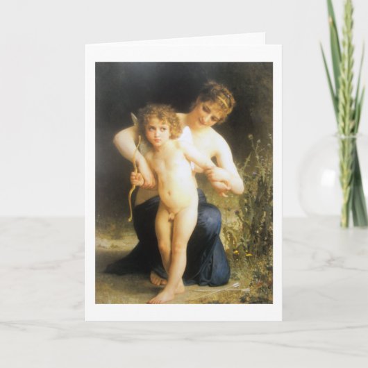 Carte Femme avec Cupidon, Bouguereau (Devant)