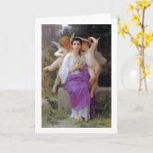 Carte Femme avec Cupidon, Bouguereau (Fleur jaune)