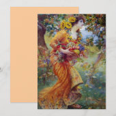 Carte Femme avec les récoltes d'été (Devant / Derrière)