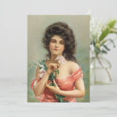 Carte Femme avec Lily | Louis Prang & Co. (Debout devant)