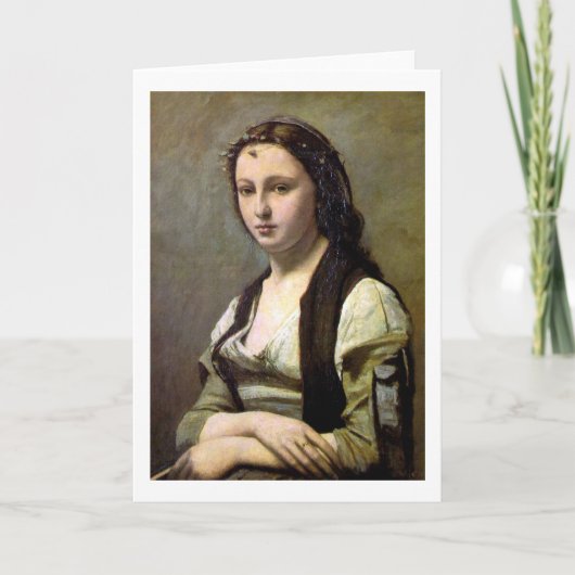 Carte Femme avec perle, Camille Corot, 1868-1870 (Devant)