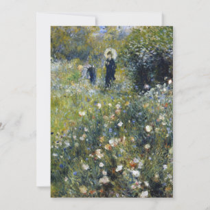 Carte Femme avec un parasol dans un jardin par Auguste R