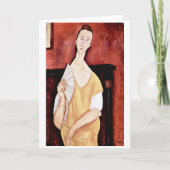 Carte Femme avec ventilateur, Modigliani (Devant)