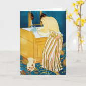 Carte Femme Baignade, Mary Cassatt (Fleur jaune)