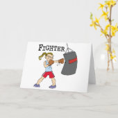 Carte Femme Boxer (Fleur jaune)