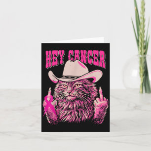 Carte Femme Chat Rose Occidental Sensibilisation Cancer