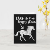 Carte Femme Cheval Cute Riding Tee - Horseback Happy Pla (Fleur jaune)