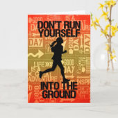 Carte FEMME Courir Le Thème Se Bien (Fleur jaune)