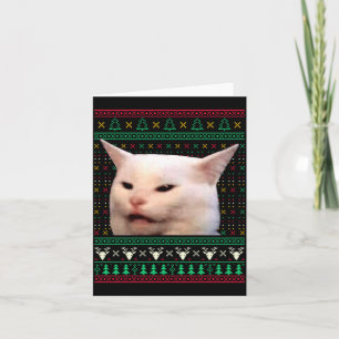 Carte Femme Criant Après Un Chat Chemises De Noël Laides