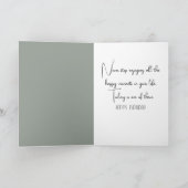 Carte Femme d'anniversaire avec Héron bleu (Intérieur)