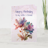 Carte Femme d'anniversaire et ami Graphic Art Rose Flowe (Devant)