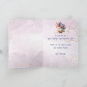 Carte Femme d'anniversaire et ami Graphic Art Rose Flowe (Intérieur)