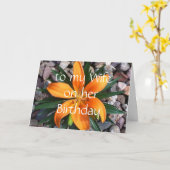 Carte femme d'anniversaire heureuse (Fleur jaune)