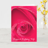 Carte Femme d'anniversaire la plus heureuse (Fleur jaune)