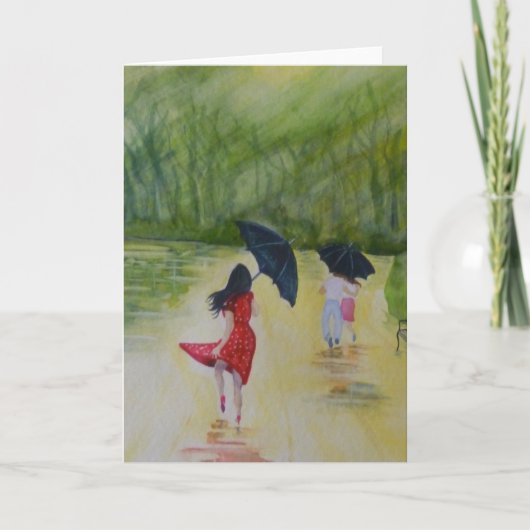 Carte Femme dans la robe I de point de polka (Devant)